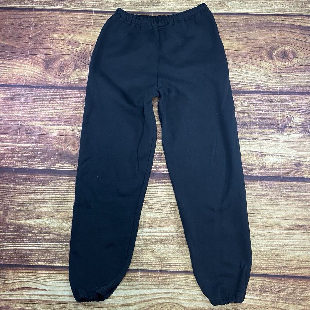 Vintage 90s Russell Athletic Black Baggy Cuffed Drawstring Sweatpants Large